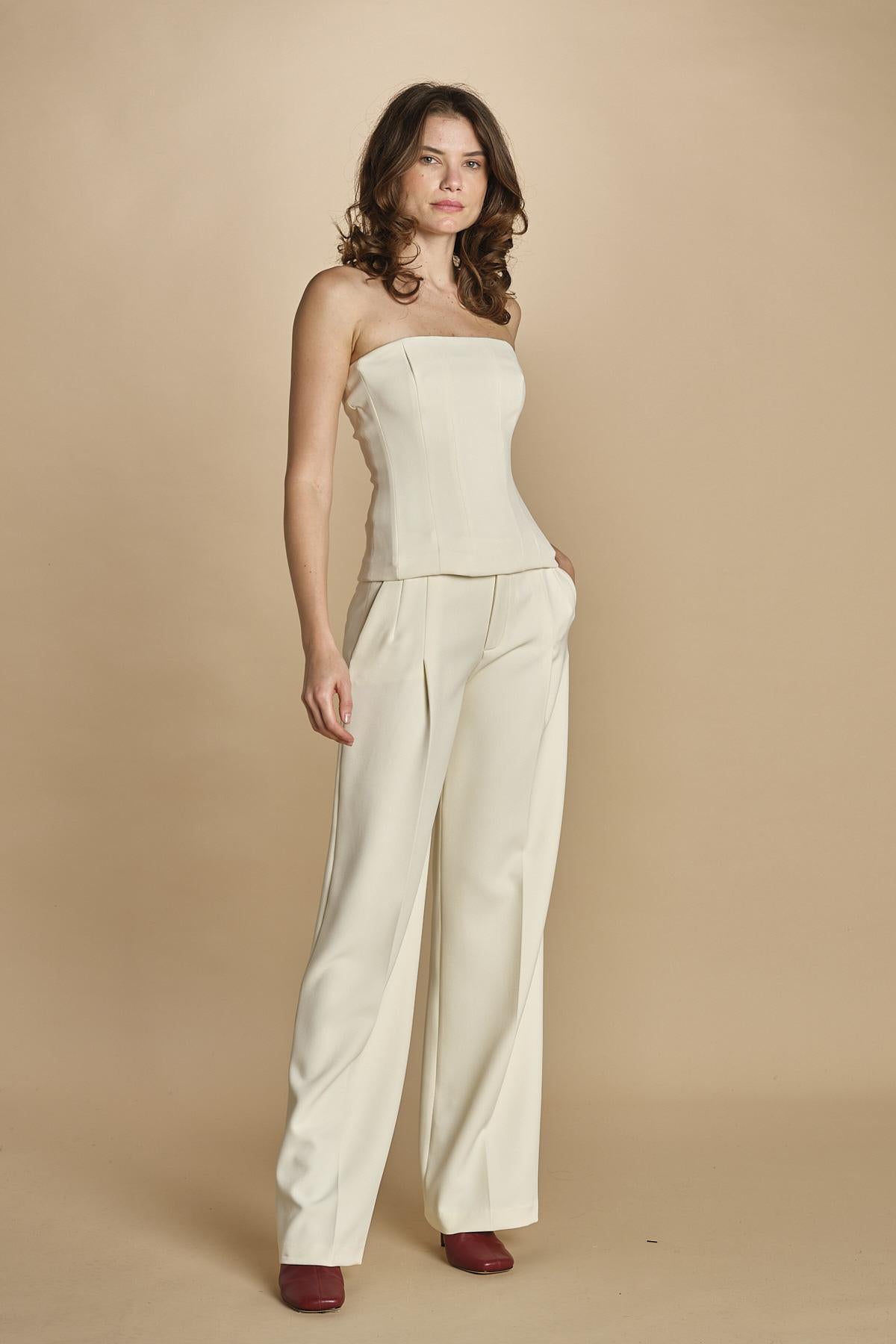 top bustier in cady 31351-313 LATTE 02 federica tosi