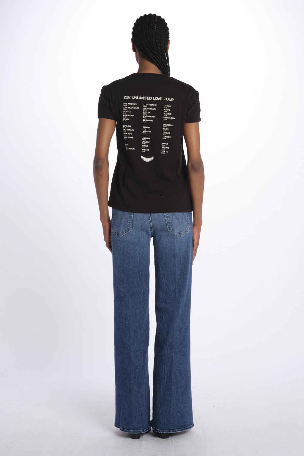 Walk bc concert cherry love JWTS02684 BLACK zadig & voltaire