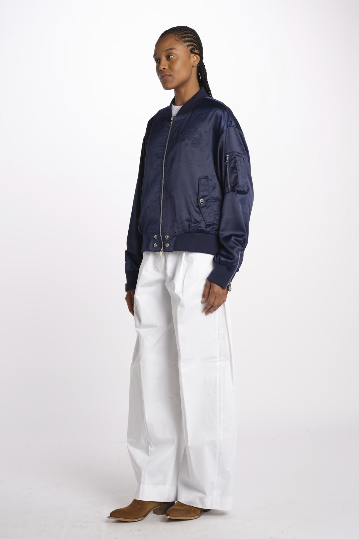 Bomber raso donna DAILY NAVY bombers original