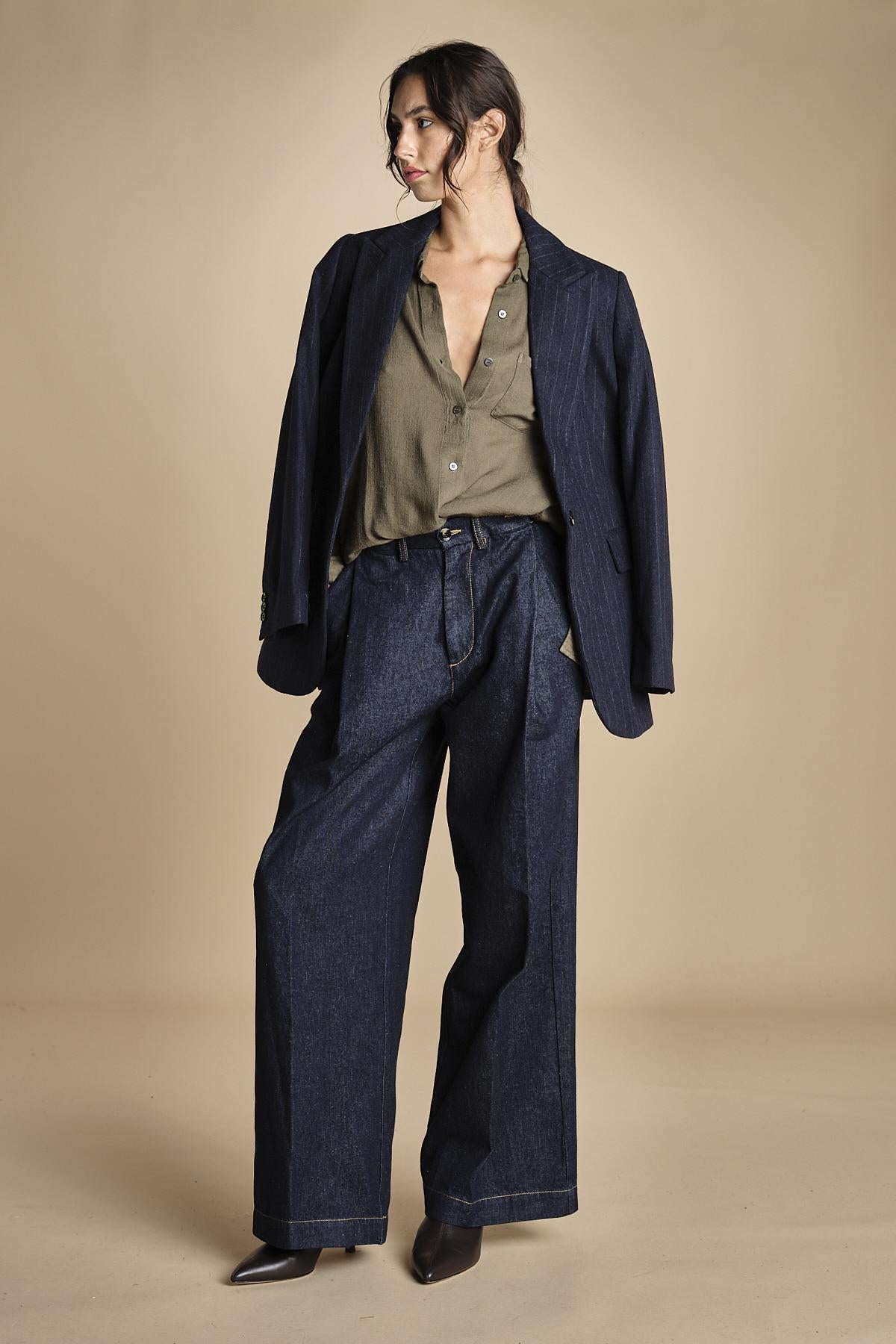 BAGGY camicia uomo voille lana DANY SILT true avenue