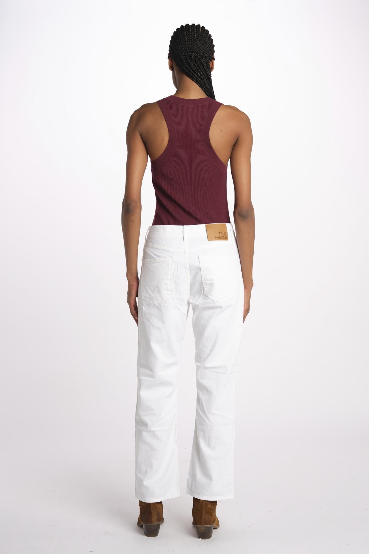 Denim LINDY combo stretto cropped LINDY WHITE true avenue