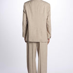 Giacca VALE doppio petto gessata VALE KHAKI true avenue