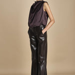 top senza manica con drappeggio TUX F25-141 039 CHOCOLAT oscar