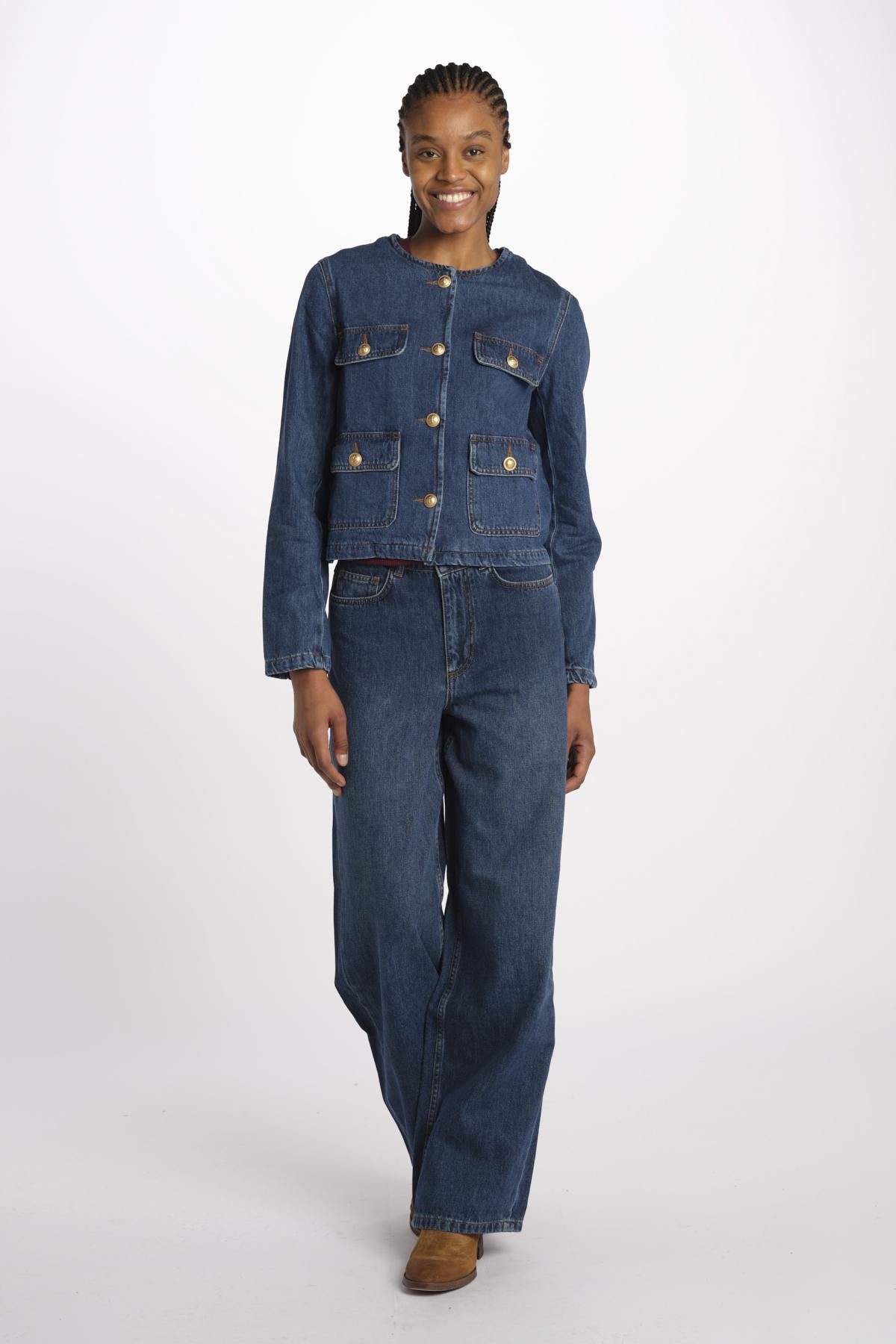 Giubbino jeans bottoni oro DEANA ROYAL705 vanessa bruno