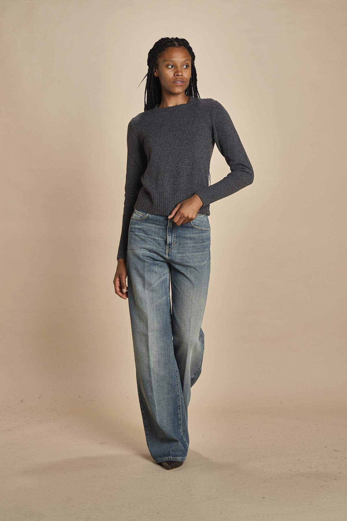 d2501005 girocollo slim by milaura. d2501005 871 GRIGIO milaura