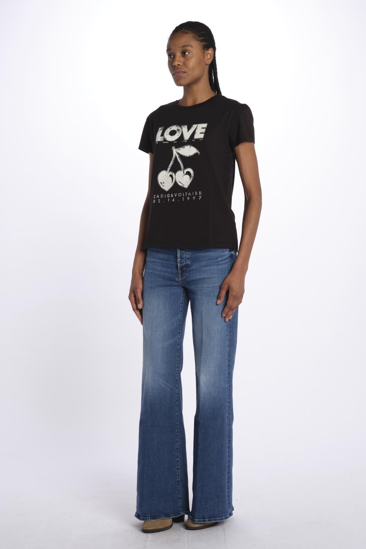 Walk bc concert cherry love JWTS02684 BLACK zadig & voltaire
