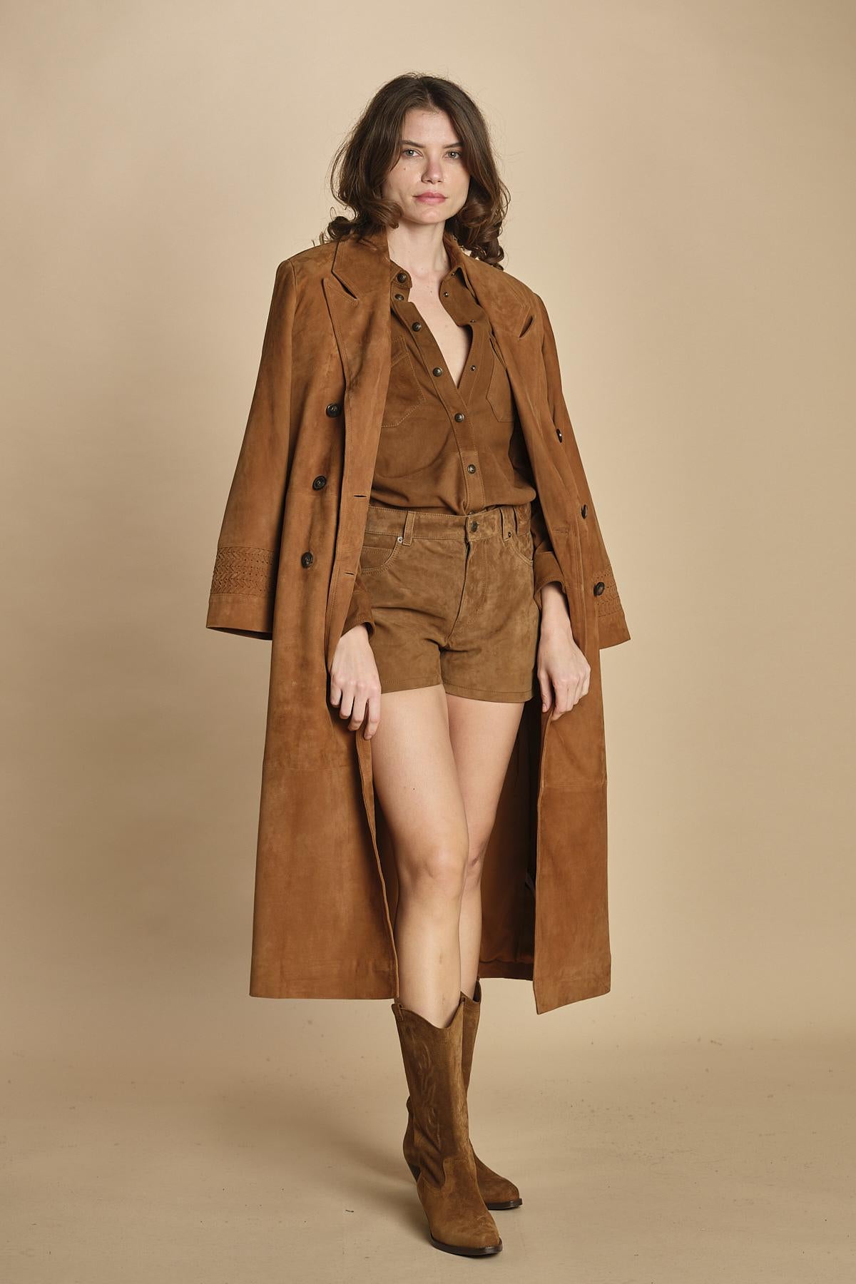 short in suede. RWBS01030 DAIM 207 zadig & voltaire