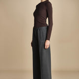 pantalone con elastico in punto milano PENSIL GREYPM true avenue