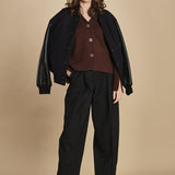 cardigan tre bottoni MIL4A24 25298 TESTA MORO milaura