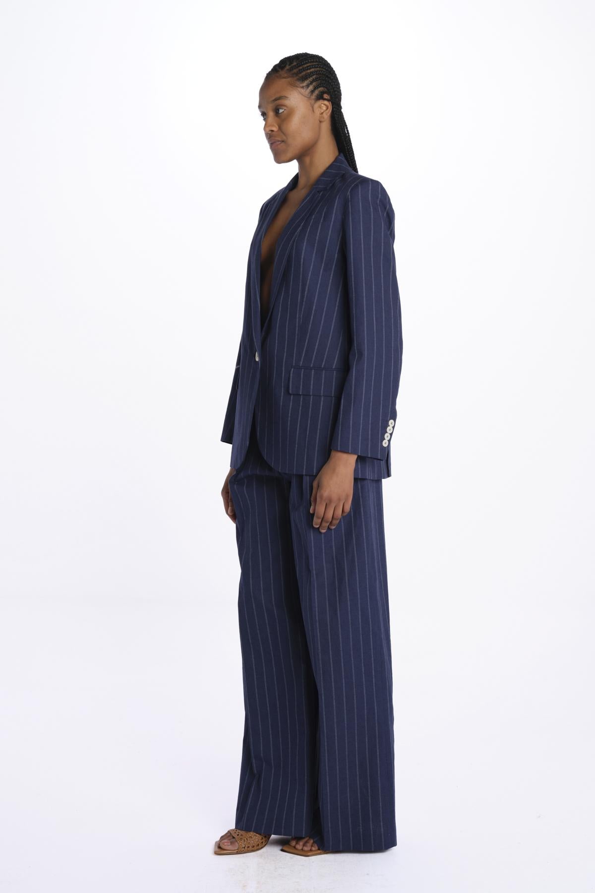 Blazer BRUNAgessato 1 bottone 14V005LI020 NAVY ines de la fressange
