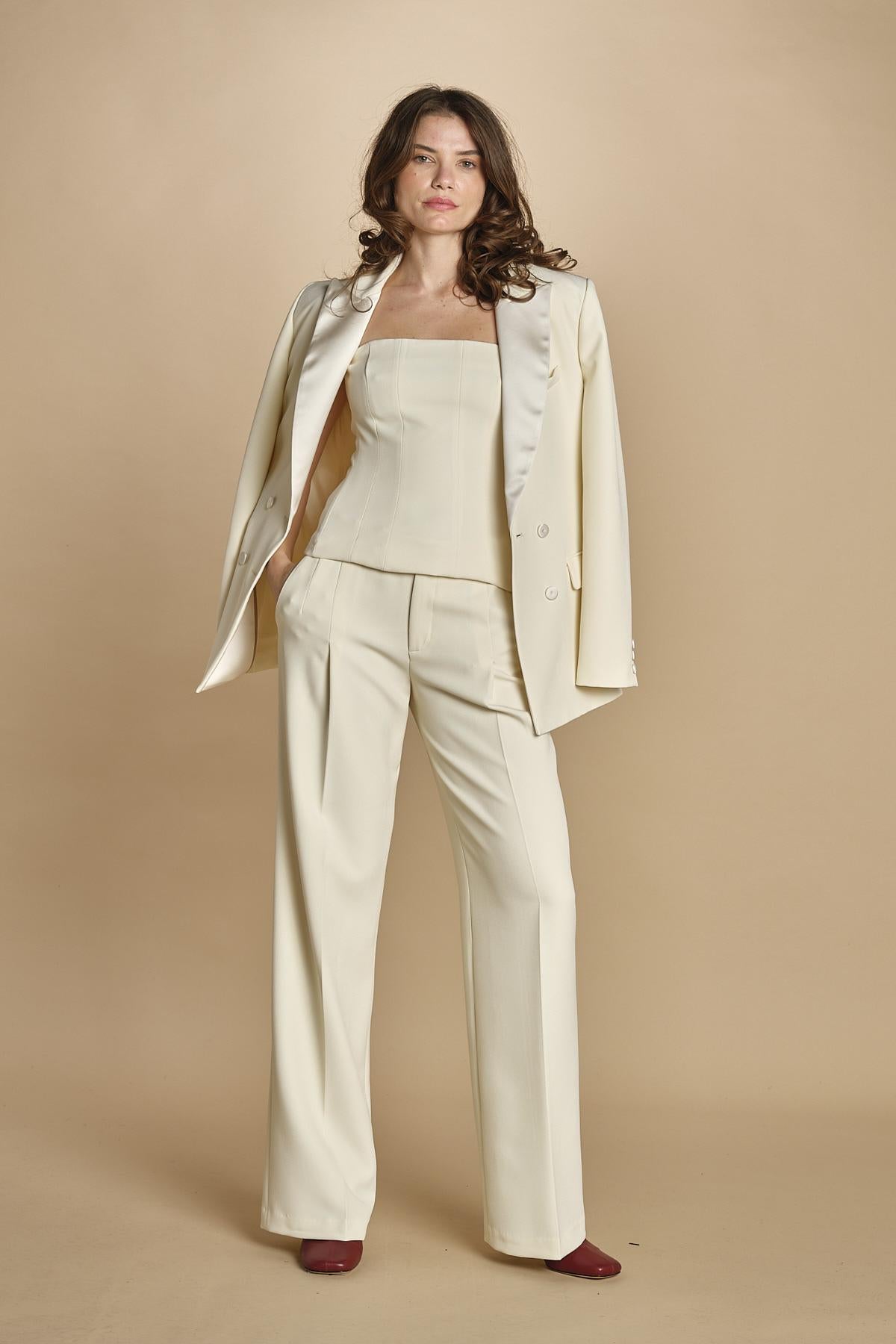 top bustier in cady 31351-313 LATTE 02 federica tosi