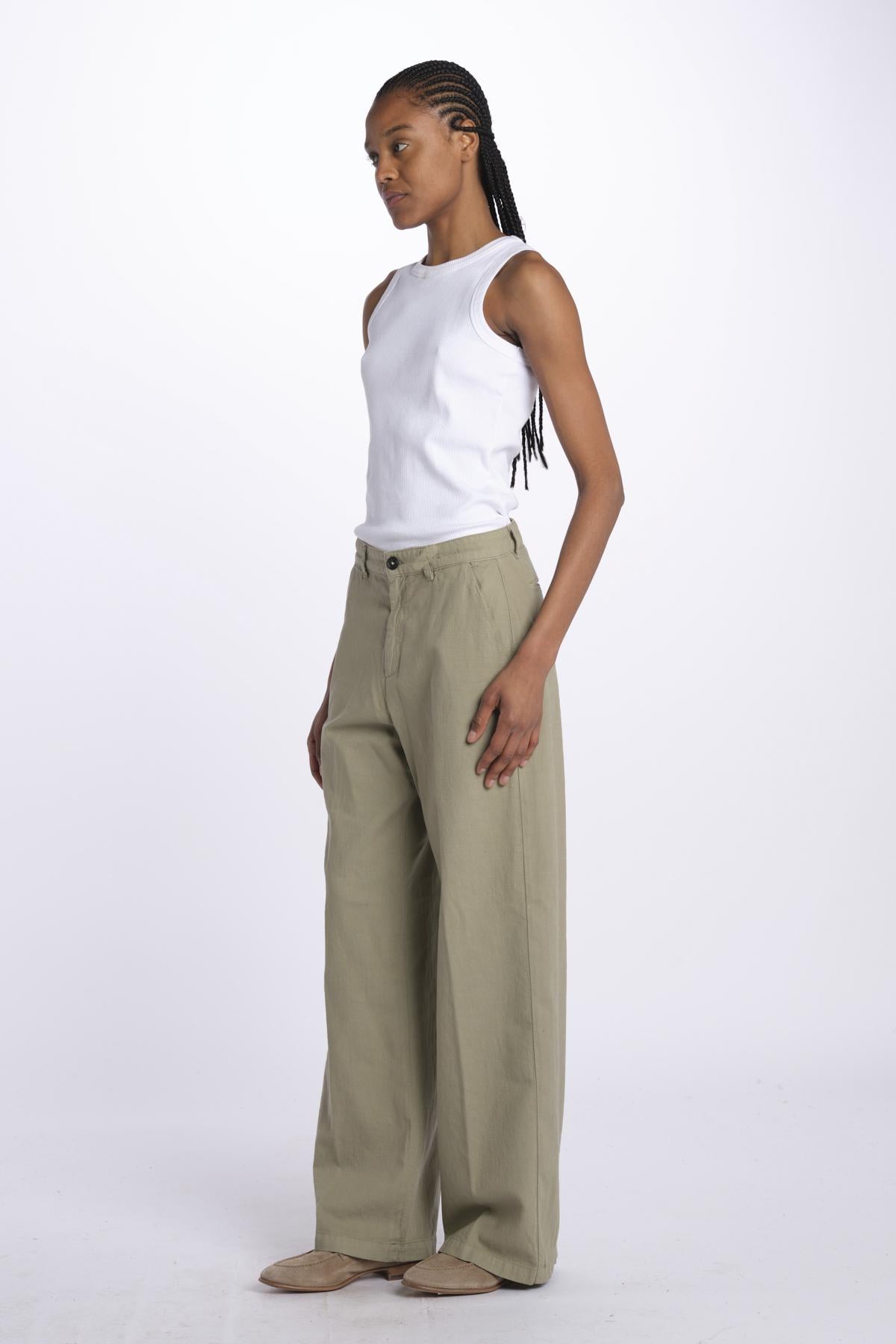 Pantalone LOIS lino M27DOLOIS-T3232 U608 massimo alba
