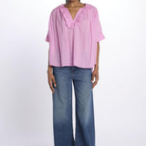 Camicia DIDI over voile con rouches DIDI FLUOPINK laurence bras