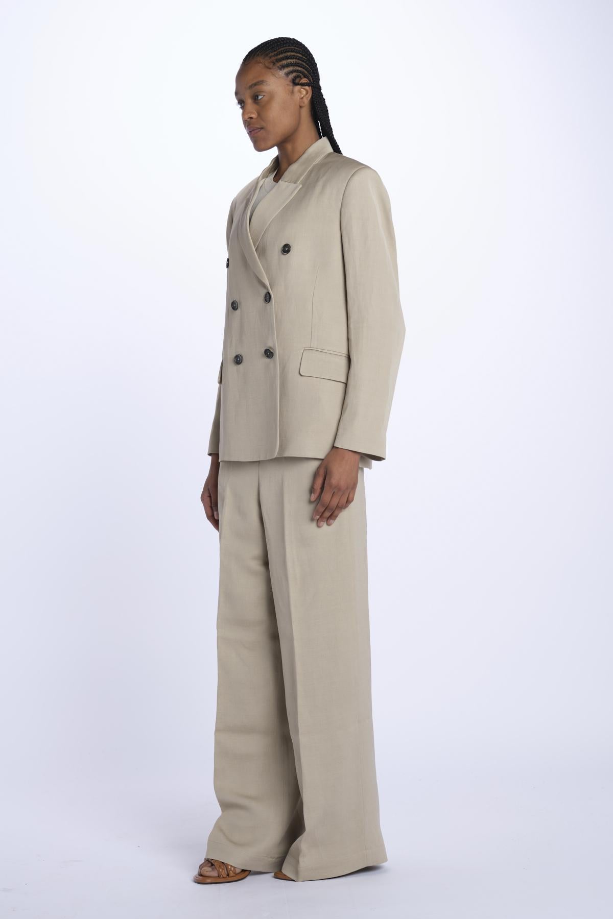 Blazer CHARLOTTE doppio petto misto lino CHARLOTTE CHA15 SABBIA nine in the morning