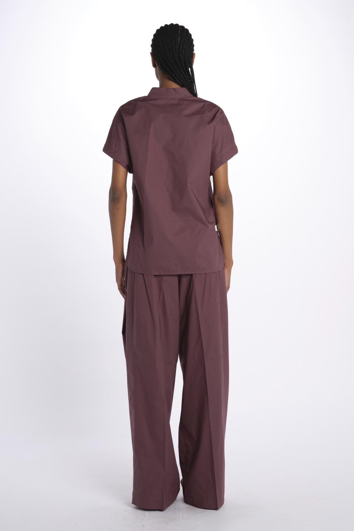 Camicia ILENIA popeline ILENIA IL31 BURGUNDY nine in the morning