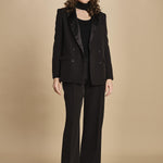 giacca doppipetto in cady 30303-313 NERO 29 federica tosi