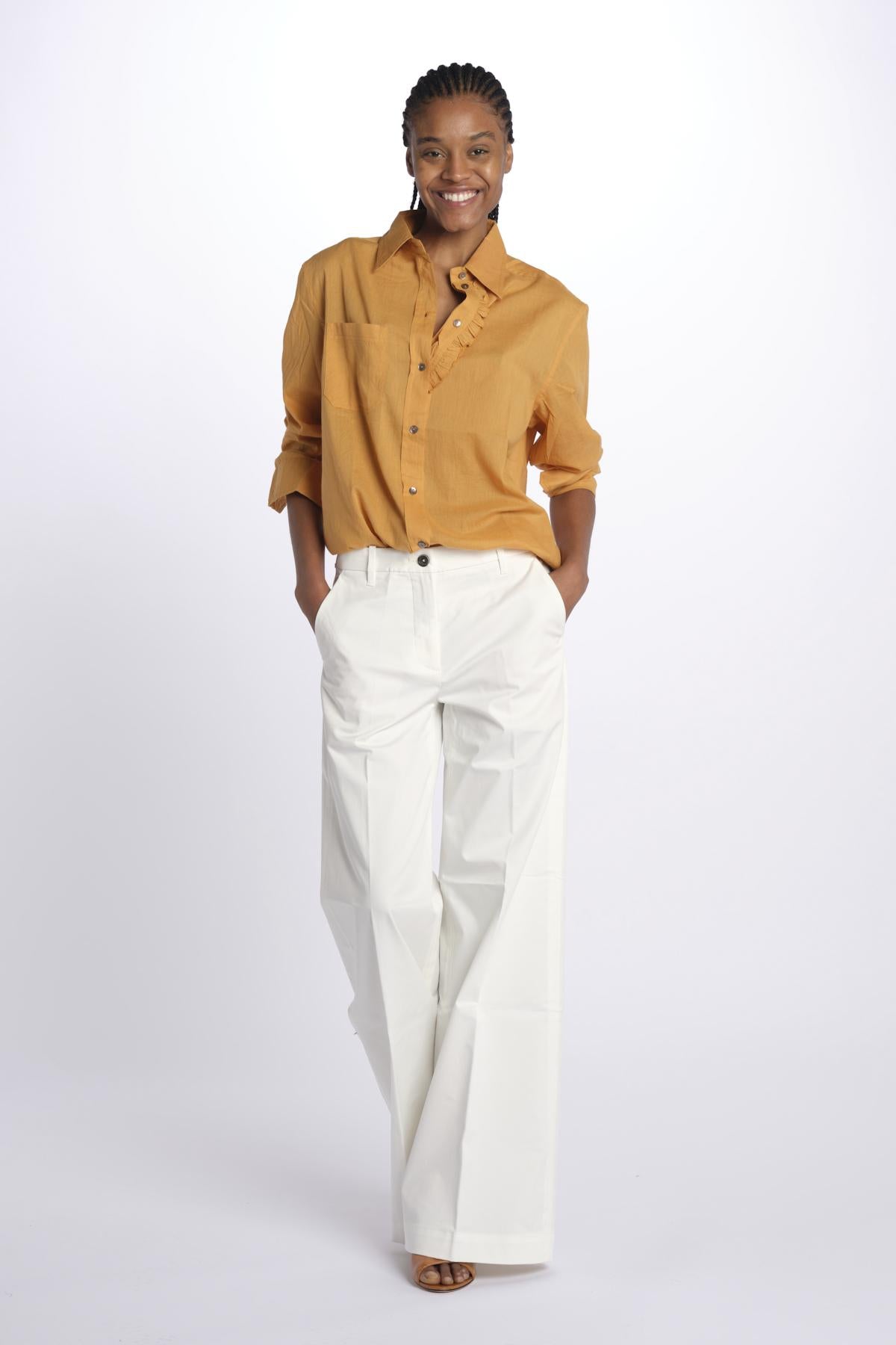 Camicia ANGELO con rouches ANGELO1TEE RUST antik batik