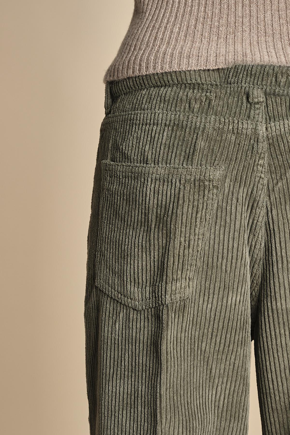 pantalone in velluto cropped ZELDA SILT true avenue