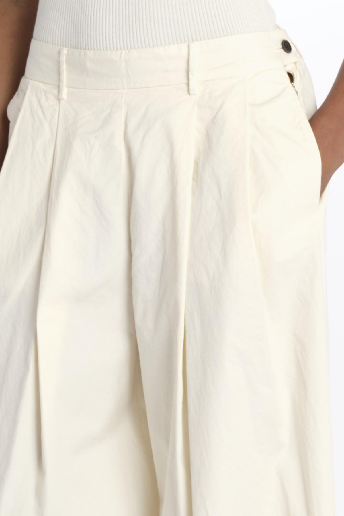 Pantalone pinces con elastico 7204 21618 120 pomandère