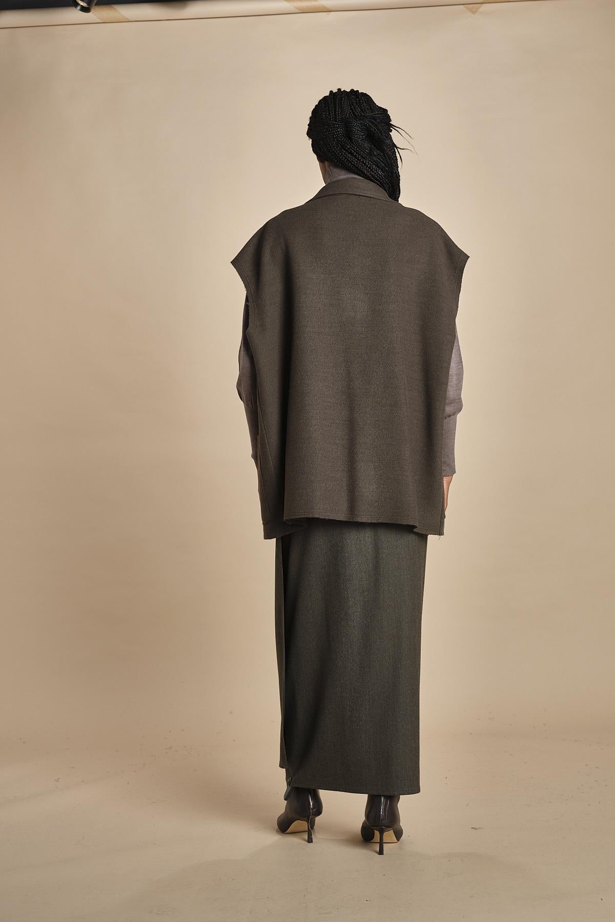 T8744 gilet over T8744 VERDE dusan