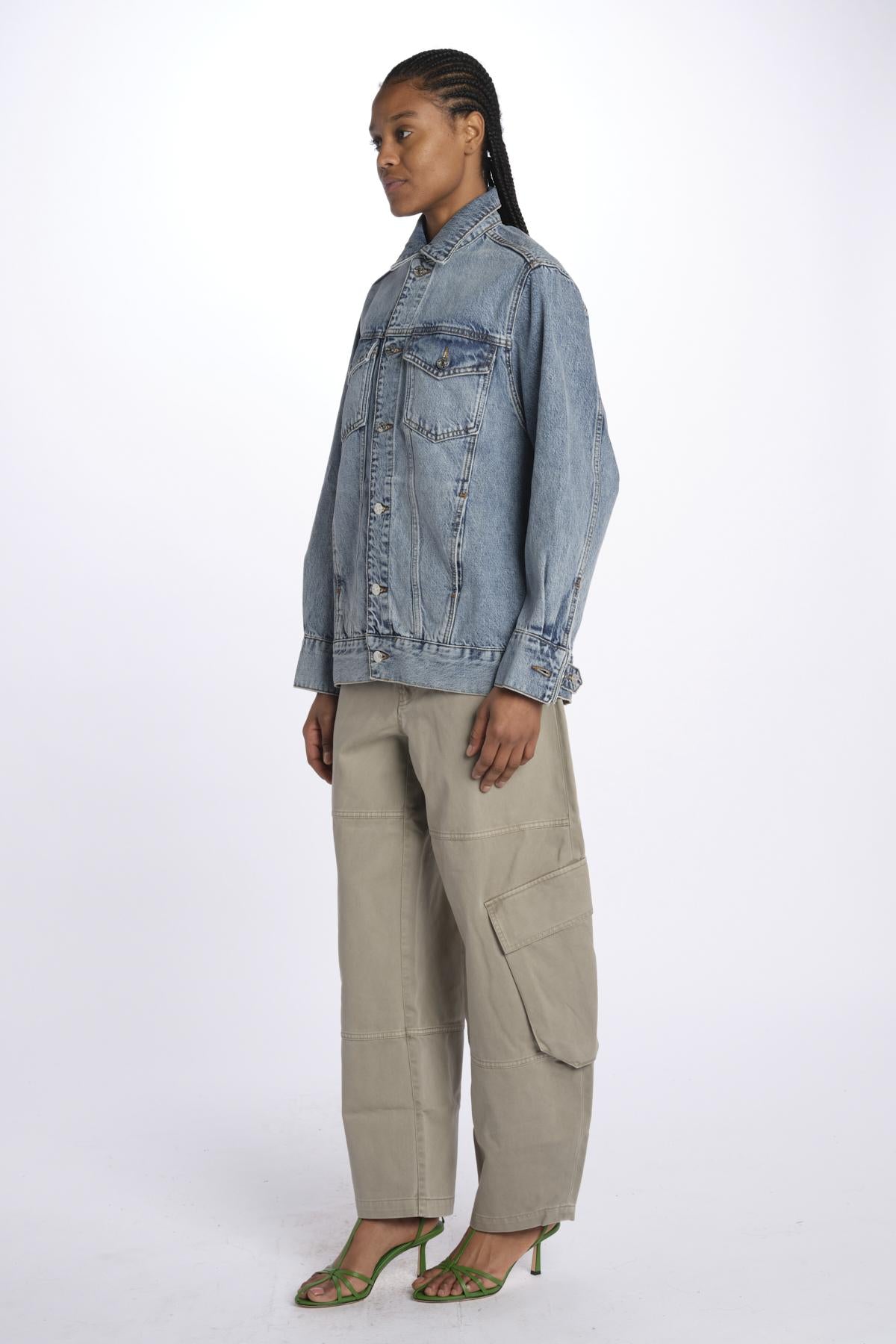 Giubbino denim THE EXTENDED lungo WP25DJA001 SEATTLESEAT frame