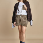 metà montone e metà in cotone NORMA SHORT MJD233AATEX72 J0229 DOVE FUR jejia