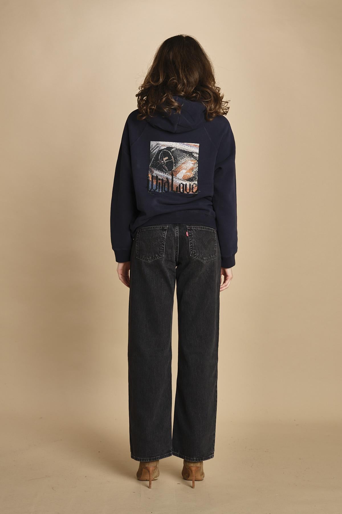 felpa con cappuccio e strass. JWSS01667 ENCRE 404 zadig & voltaire
