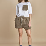 in cotone con tasca in montone TOM T-SHIRT MJD148PAT2977 J0248 WHITE jejia