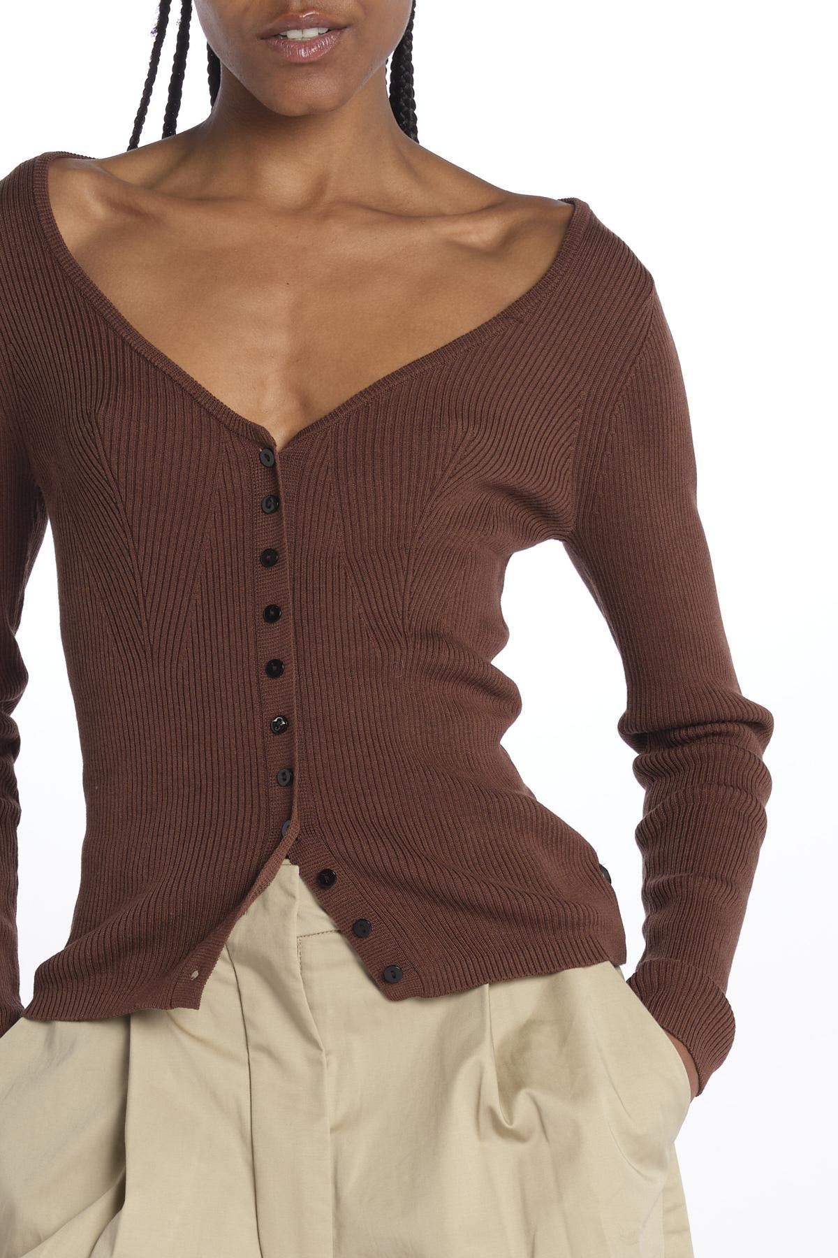 Cardigan GILI costine 5539106 TOFFEE herskind