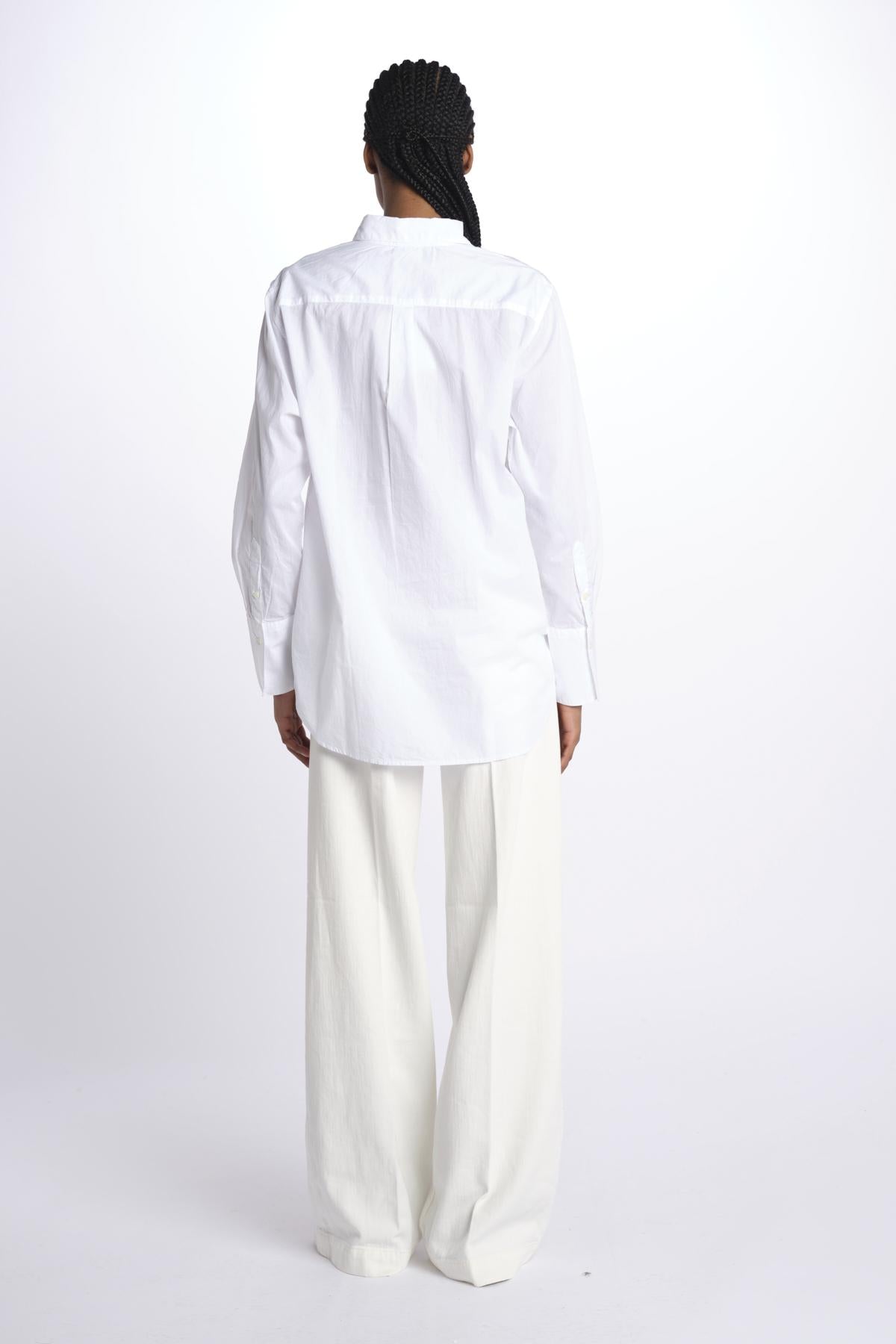 Camicia plastron con rouches MOD.5402 BIANCO aspesi