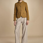 pantalone con elastico in punto milano PENSIL BEIGE true avenue