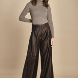 pantalone due pinces lana e seta. PETRA PE80 MORO nine in the morning