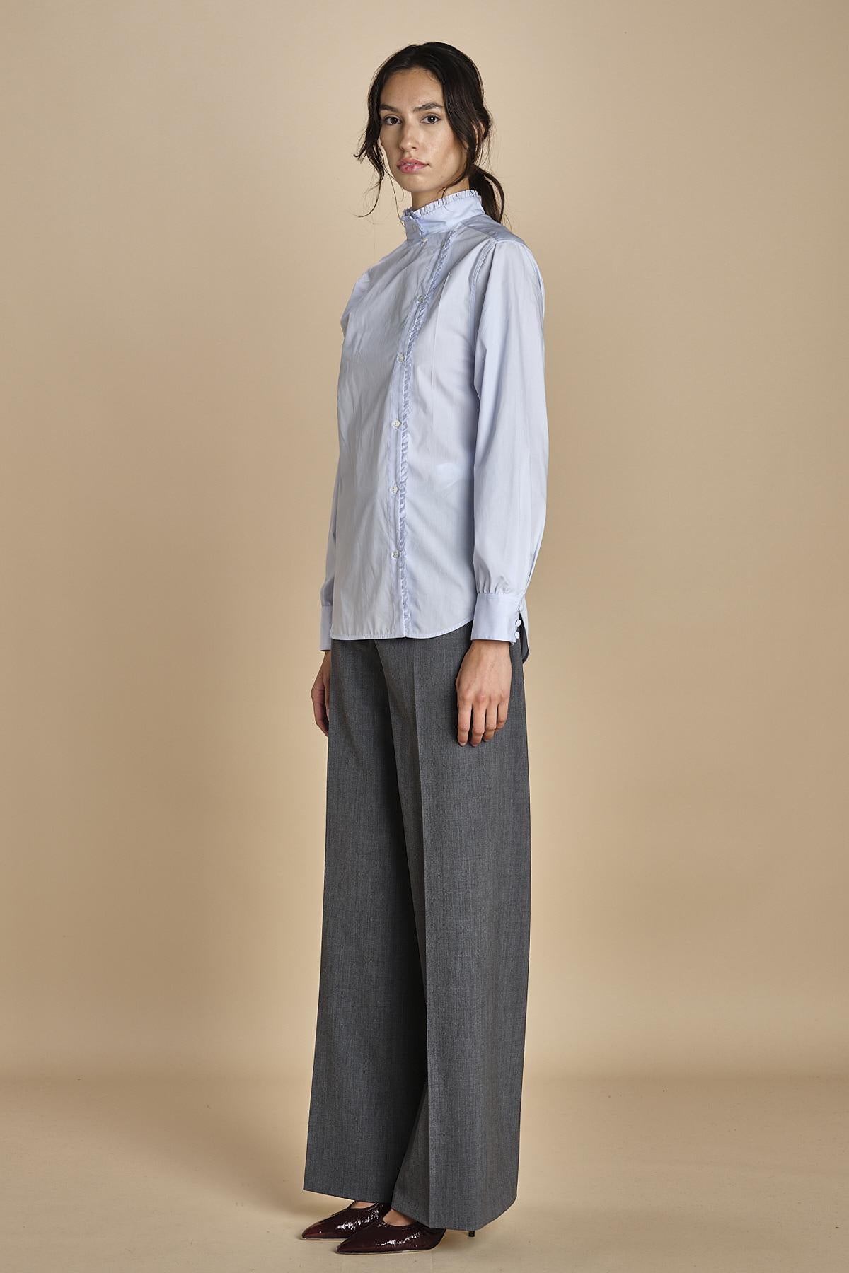 camicia con rouches G0710127 6311 n21