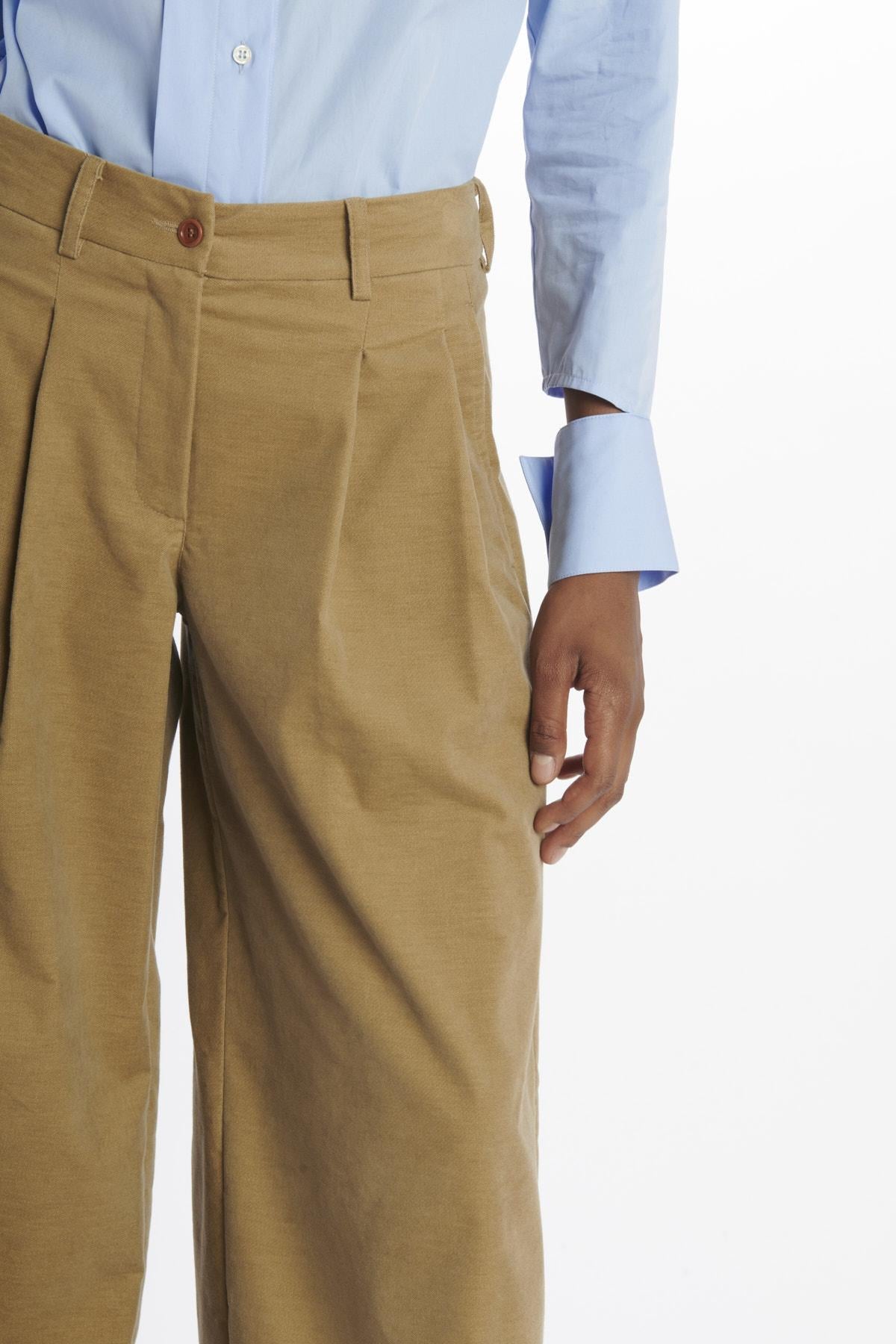 JDPF23PA39476970KATHERINEPANT4 TAN VELVET jejia