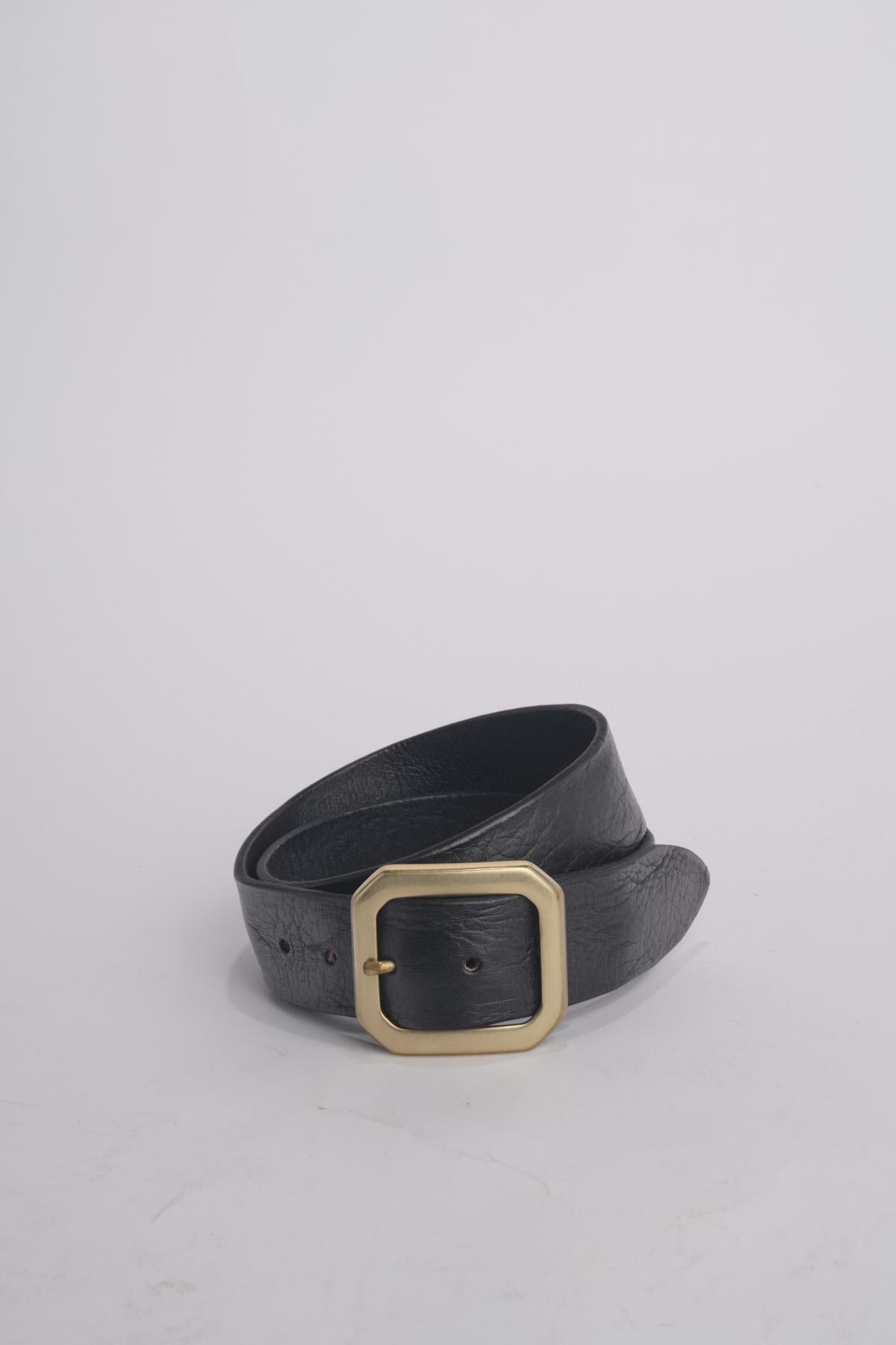 cintura fibbia ottone 93340 NERO milaura