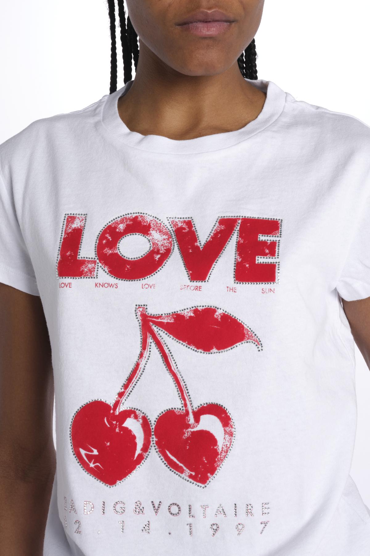 Walk bc concert cherry love JWTS02684 WHITE zadig & voltaire