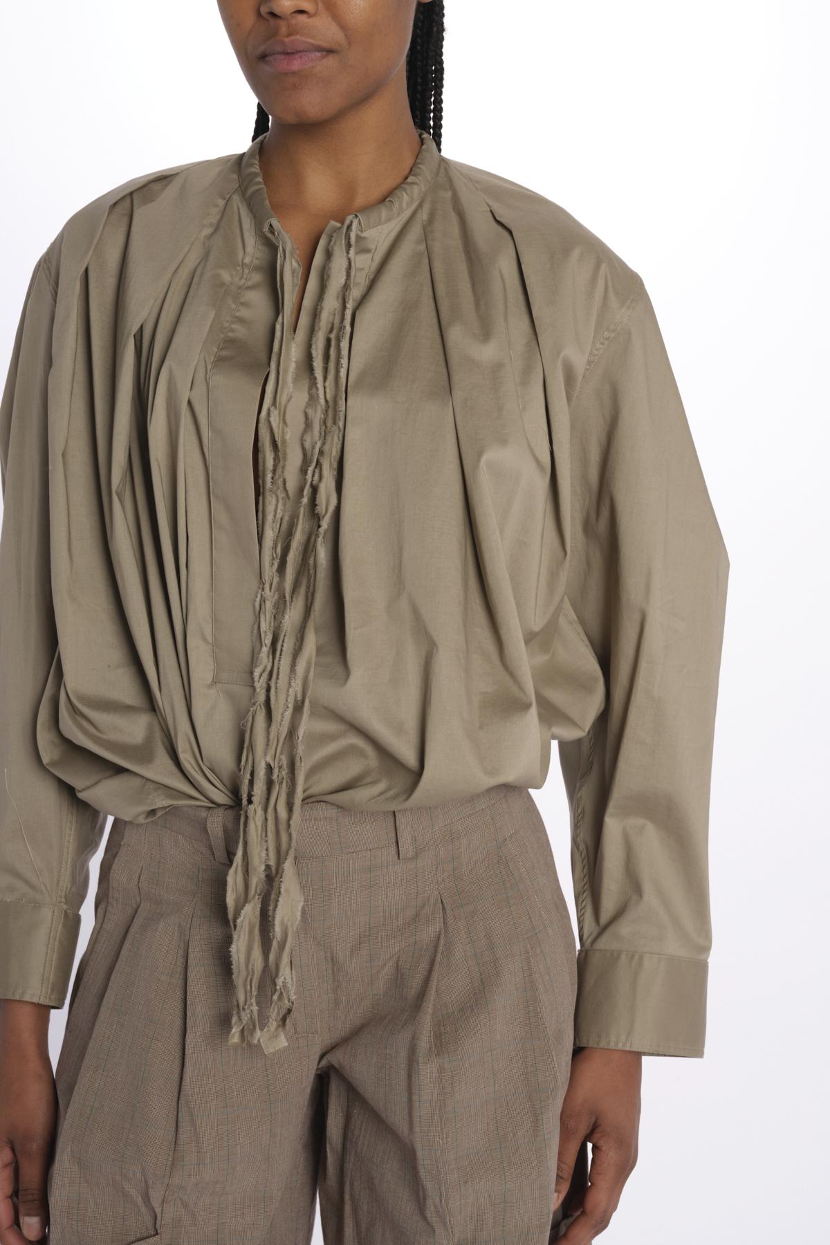 Camicia over con pieghe DARIA SHIRT TAUPE jejia