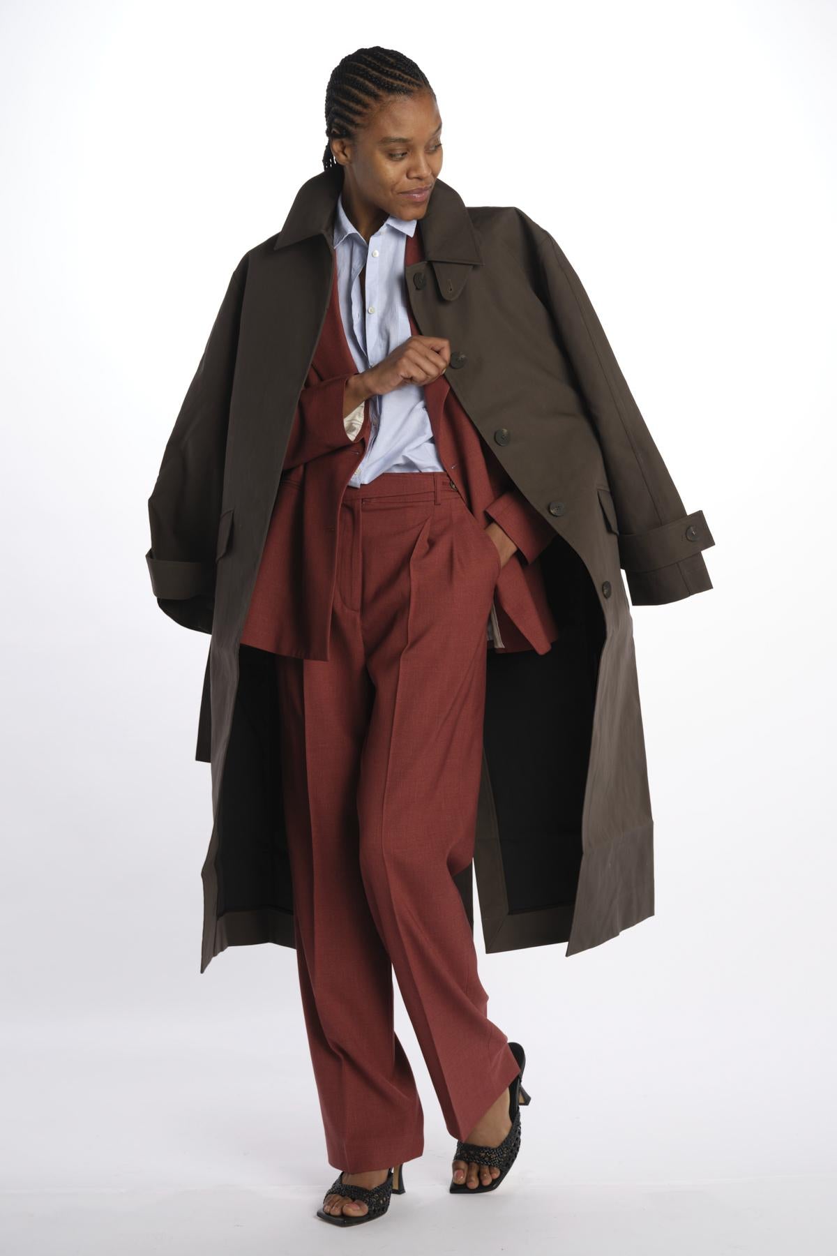 Blazer DENA doppio petto over lana seta DENA 33096786 48 quelledue