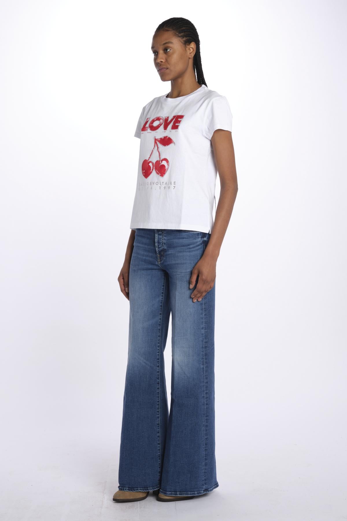 Walk bc concert cherry love JWTS02684 WHITE zadig & voltaire