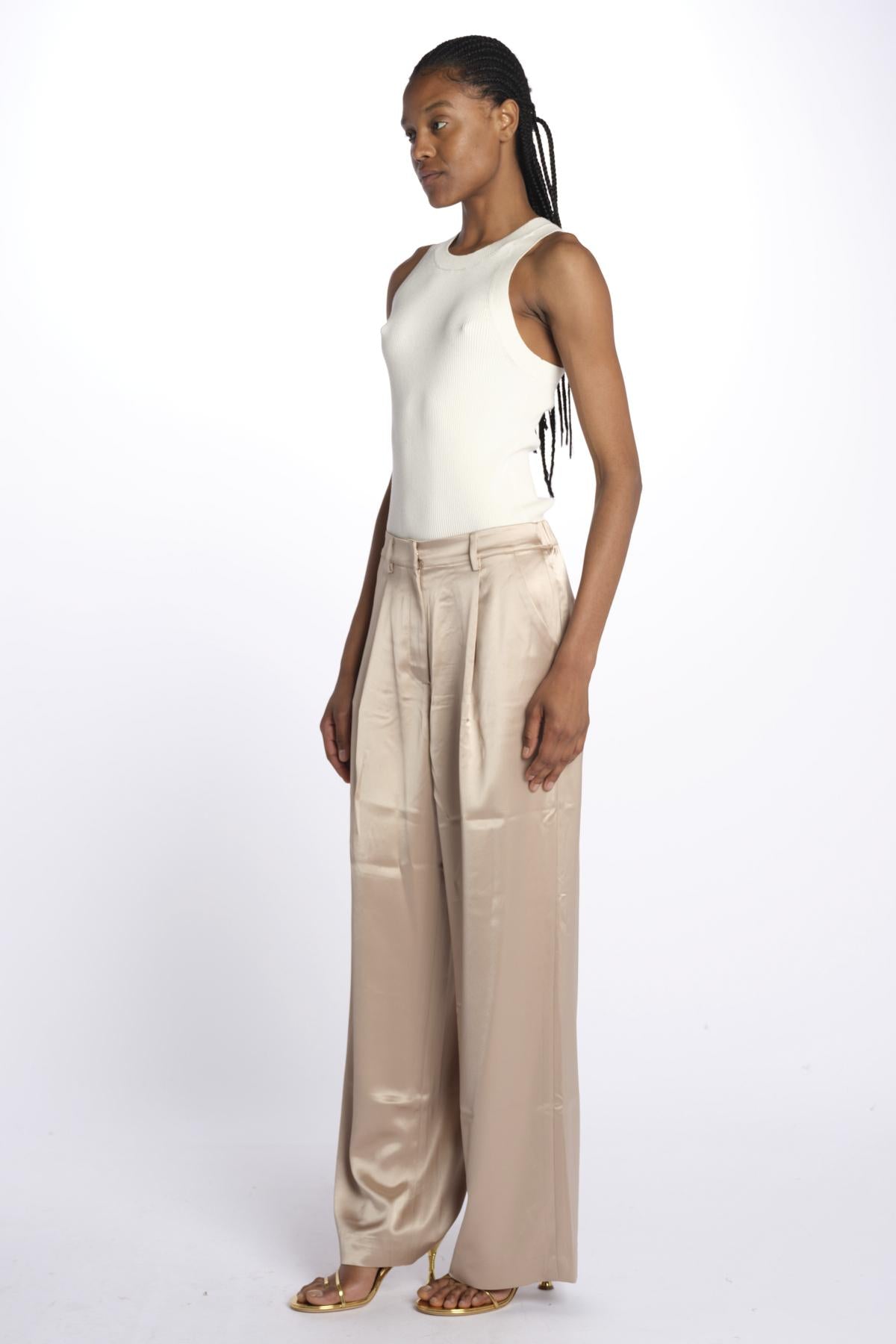 Pantalone SARAH pinces 12248018 CHAMPAGNE malina