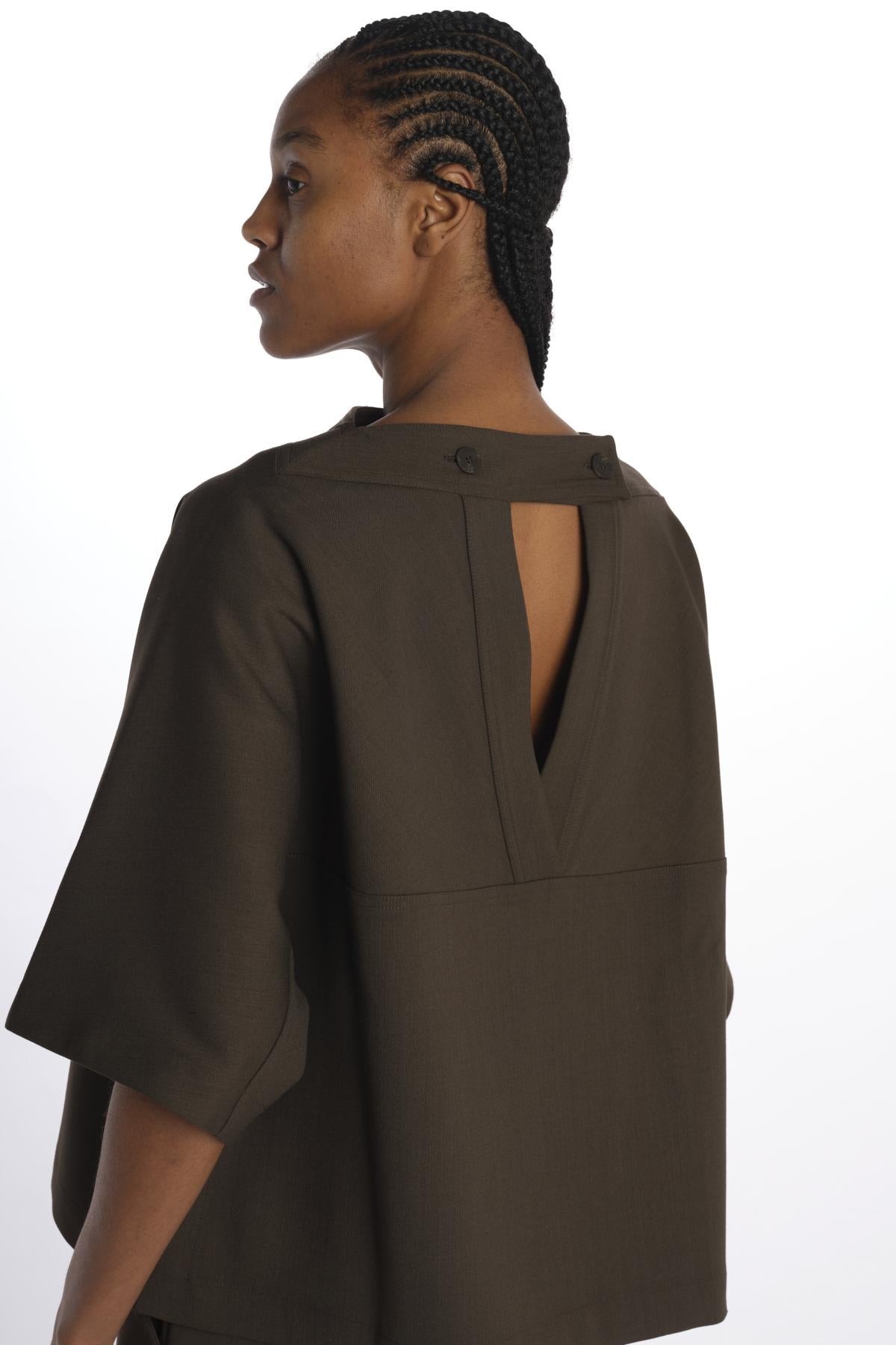Maglia scollo v dietro HESSE1390 MOSS studio nicholson