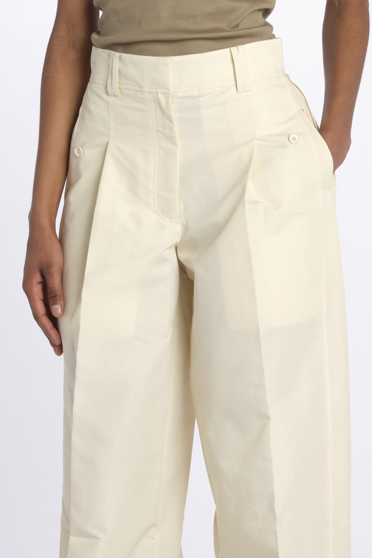 Pantalone HIGH WAIST pences con risvolto 51279LCO GARDENIA phillip lim