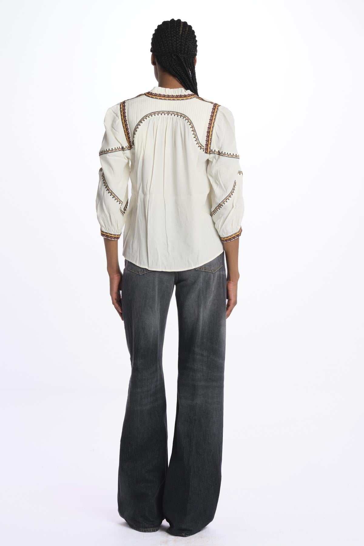 Camicia con profili TALSIE ECRU ba&sh