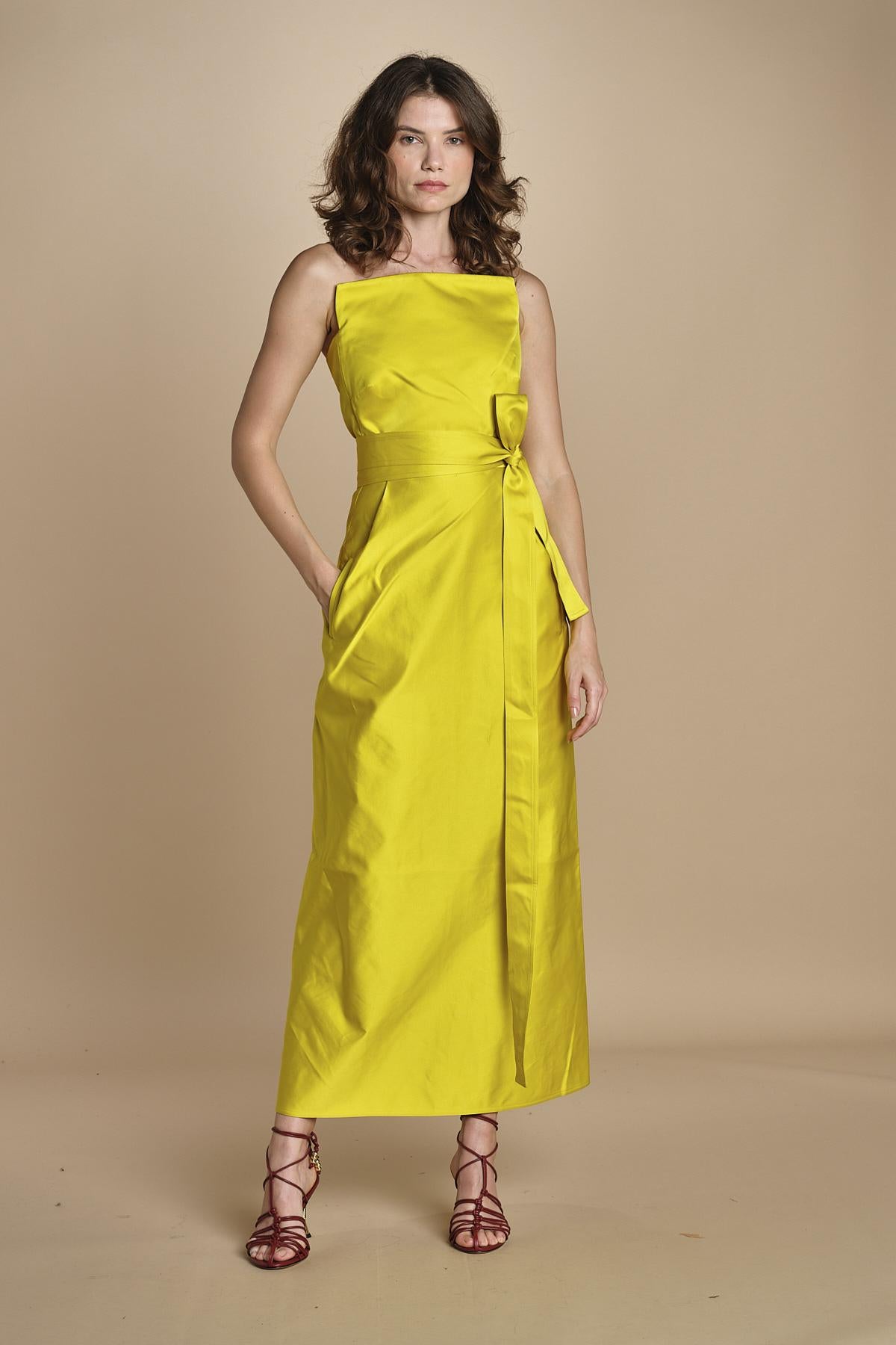 DOU abito lungo in raso DOU LEMON sofie d'hoore