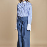 pantalone in denim con pinces KATHERINE MJD217_ATEX45 J0051 BLUE DENIM jejia