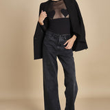 body manica lunga con cuori BED OF ROSES BLACK undress code