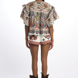 Camicia BOHO GLAM stampa fiore 344858 OFFWHITE farm rio