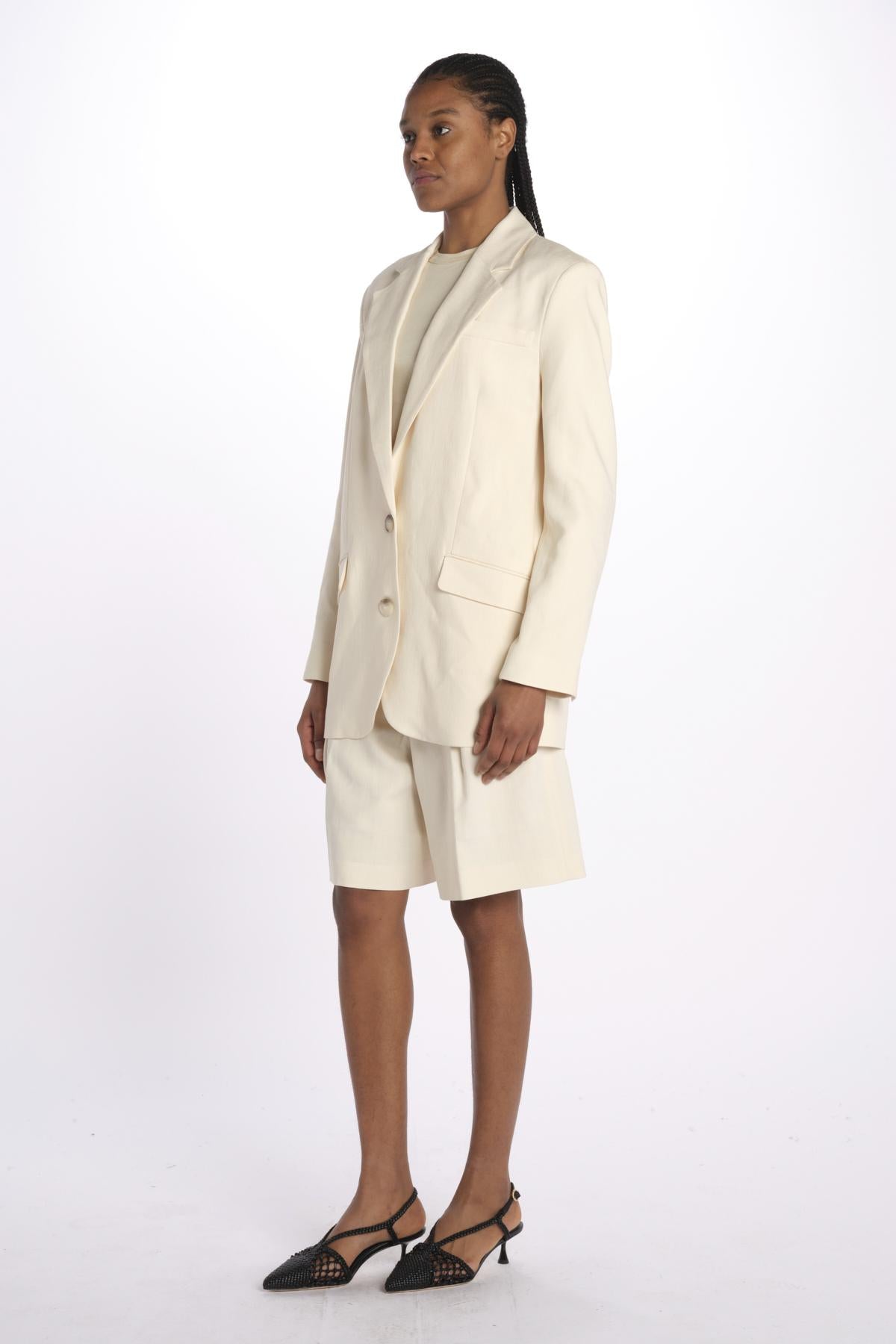 Blazer misto lino IO119055 WH014 ivy oak