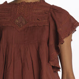 Top CALISSON pizzo con rouches CALISSON BROWNIE vanessa bruno
