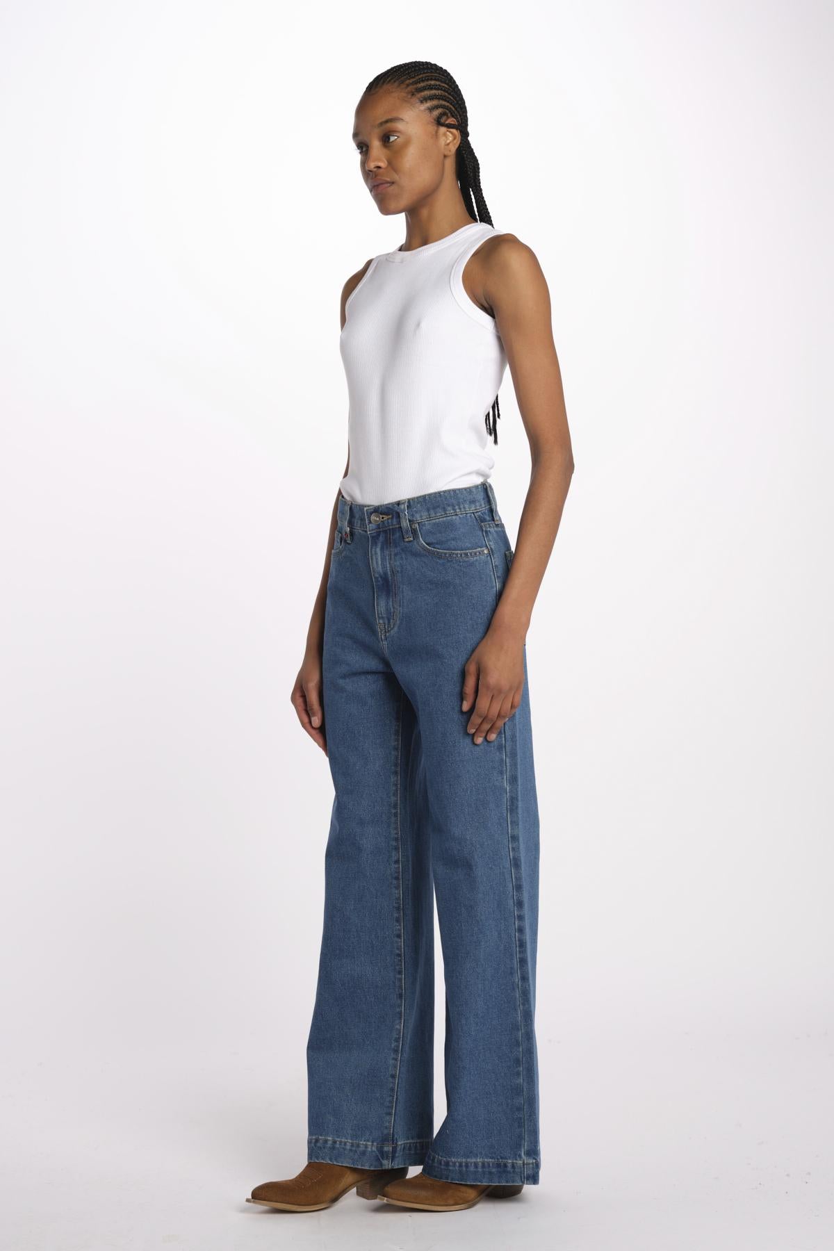 FLEURE denim flare fl 99 wf by fam. FLEURE STONE fam